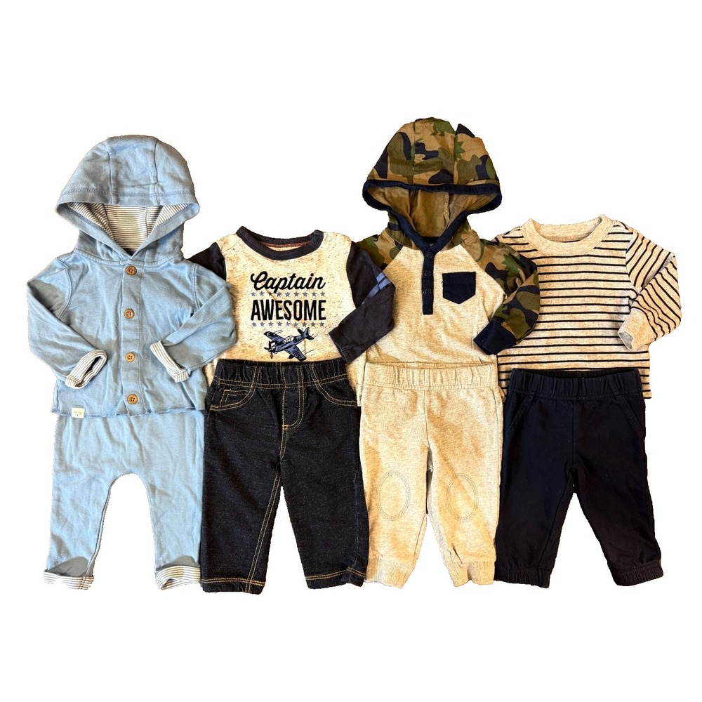 Carters Baby Boy Clothes Outfits 6 Months Pants Jeans Shirts Bodysuit Jacket Lot